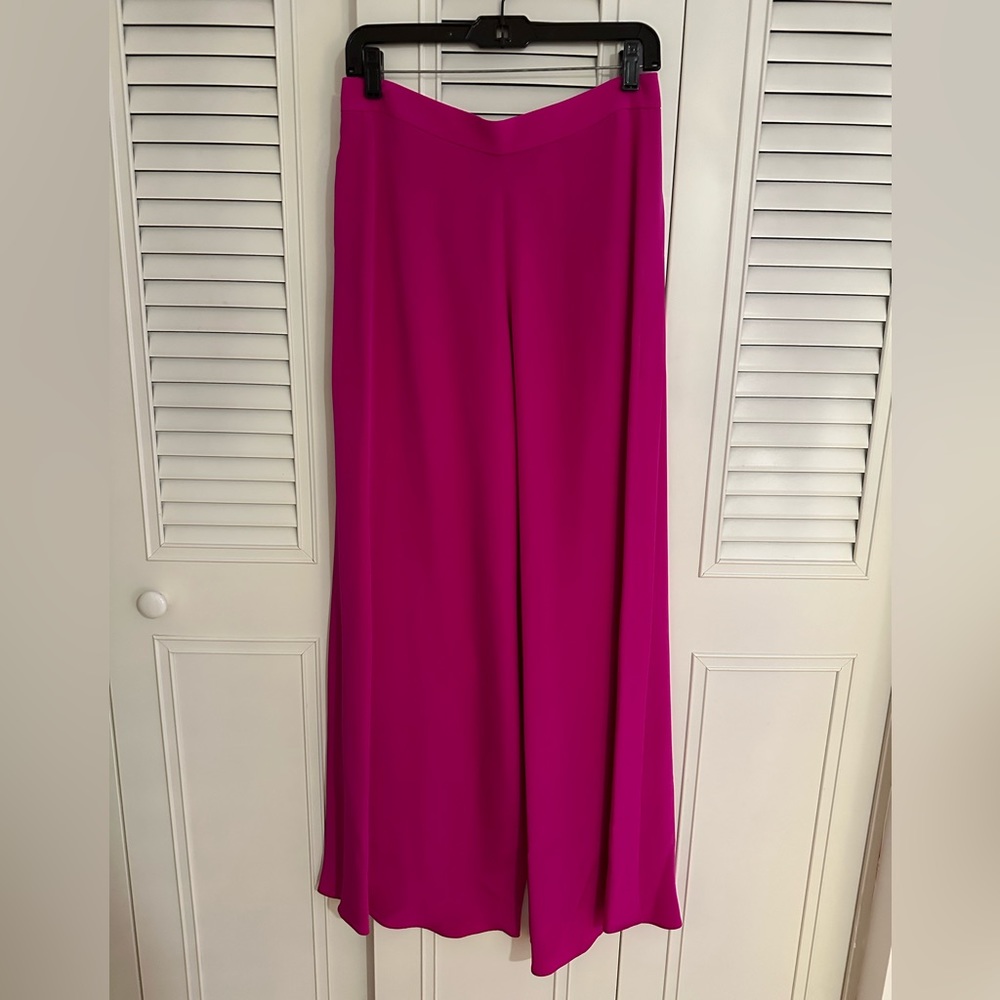 CUSHNIE ET OCHS hot pink silk pants
